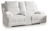 Technique DBL Reclining Power Loveseat w/Console