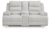 Technique DBL Reclining Power Loveseat w/Console