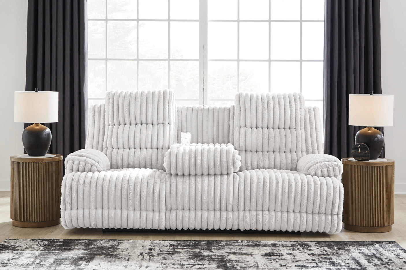 Technique Reclining Power Sofa w/Drop Down Table