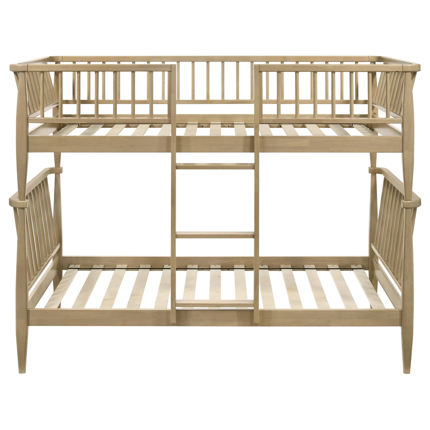 Abram Windsor Twin Over Twin Wood Bunk Bed with Ladder Black