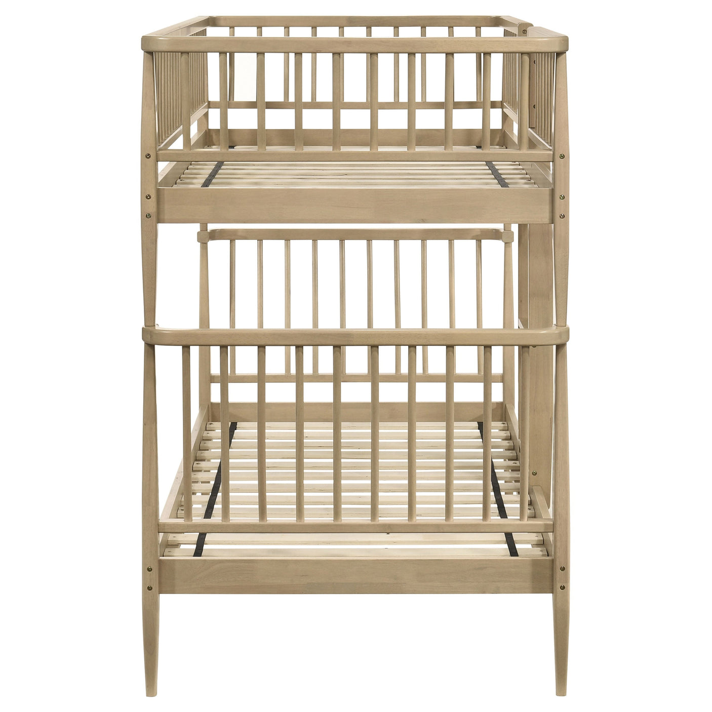 Abram Windsor Twin Over Twin Wood Bunk Bed with Ladder Black