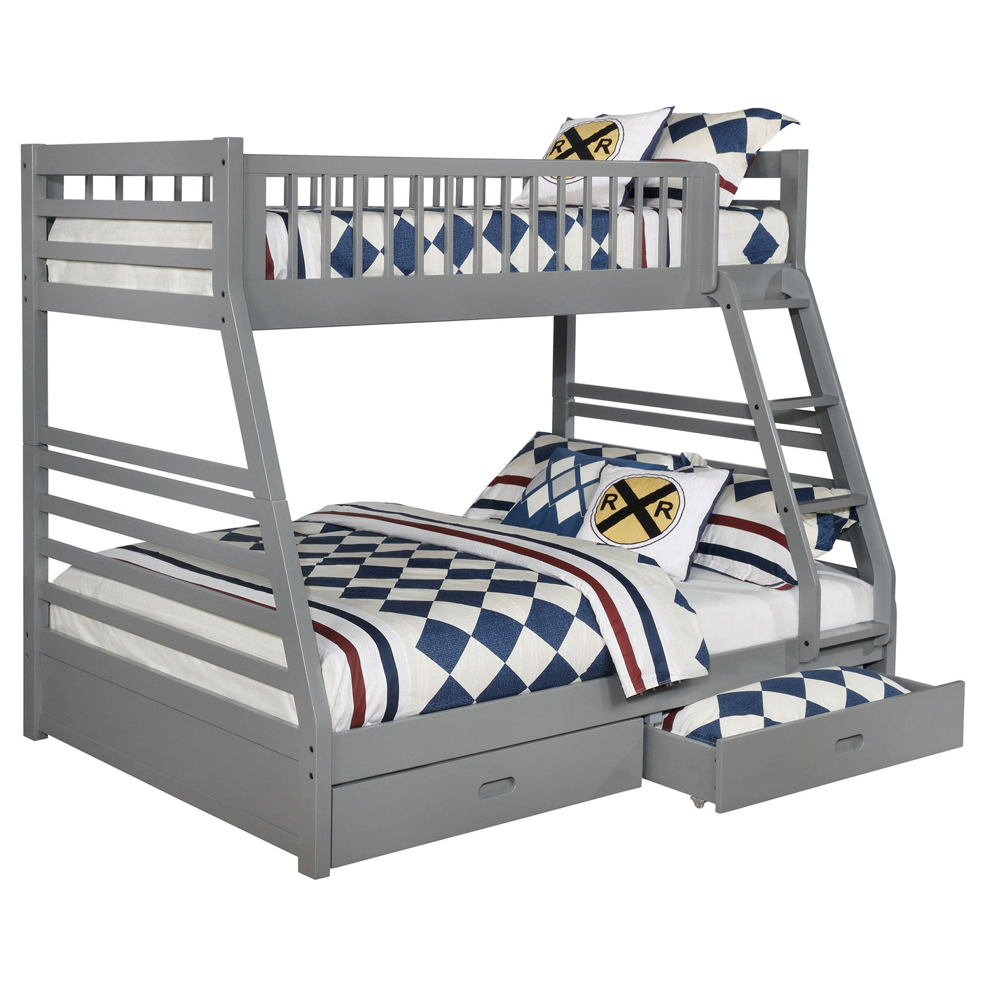Ashton 2-drawer Wood Twin Over Full Bunk Bed