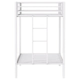 Alevera Metal Twin Over Twin Bunk Bed with Ladder