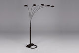 Peacock Shade Floor Lamp Black