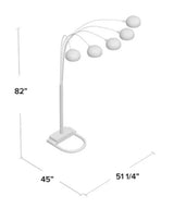 Peacock Shade Floor Lamp Black