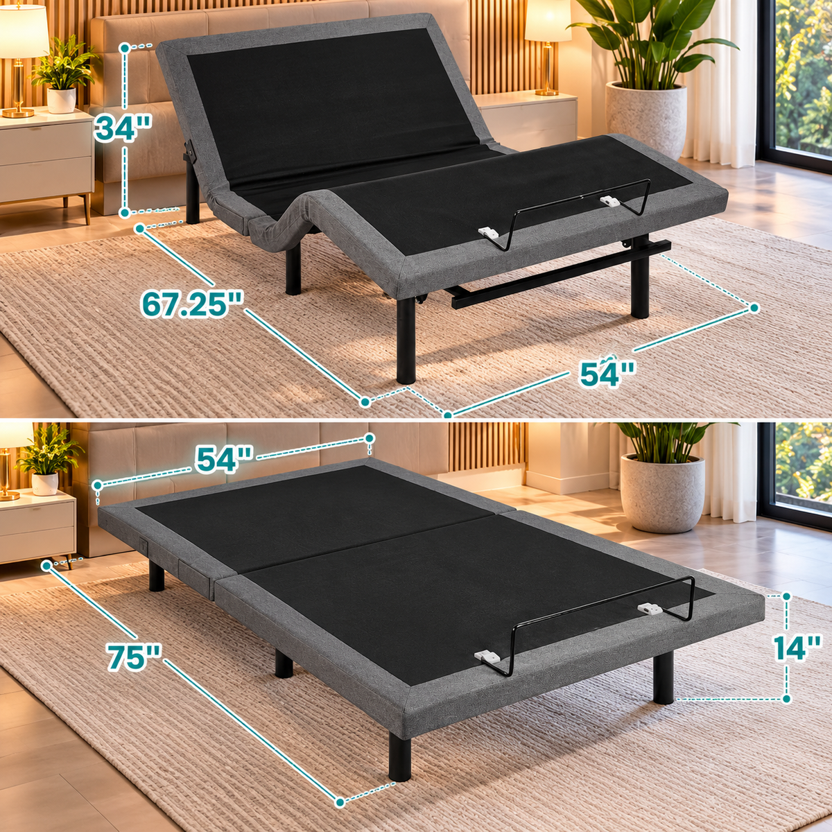 Cloud Adjustable Bed Base with Massage