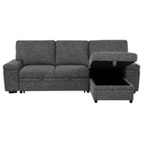 Demko Sleeper Sectional Sofa with Speaker and Storage Chaise Brown