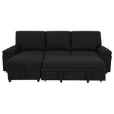 Demko Sleeper Sectional Sofa with Speaker and Storage Chaise Brown
