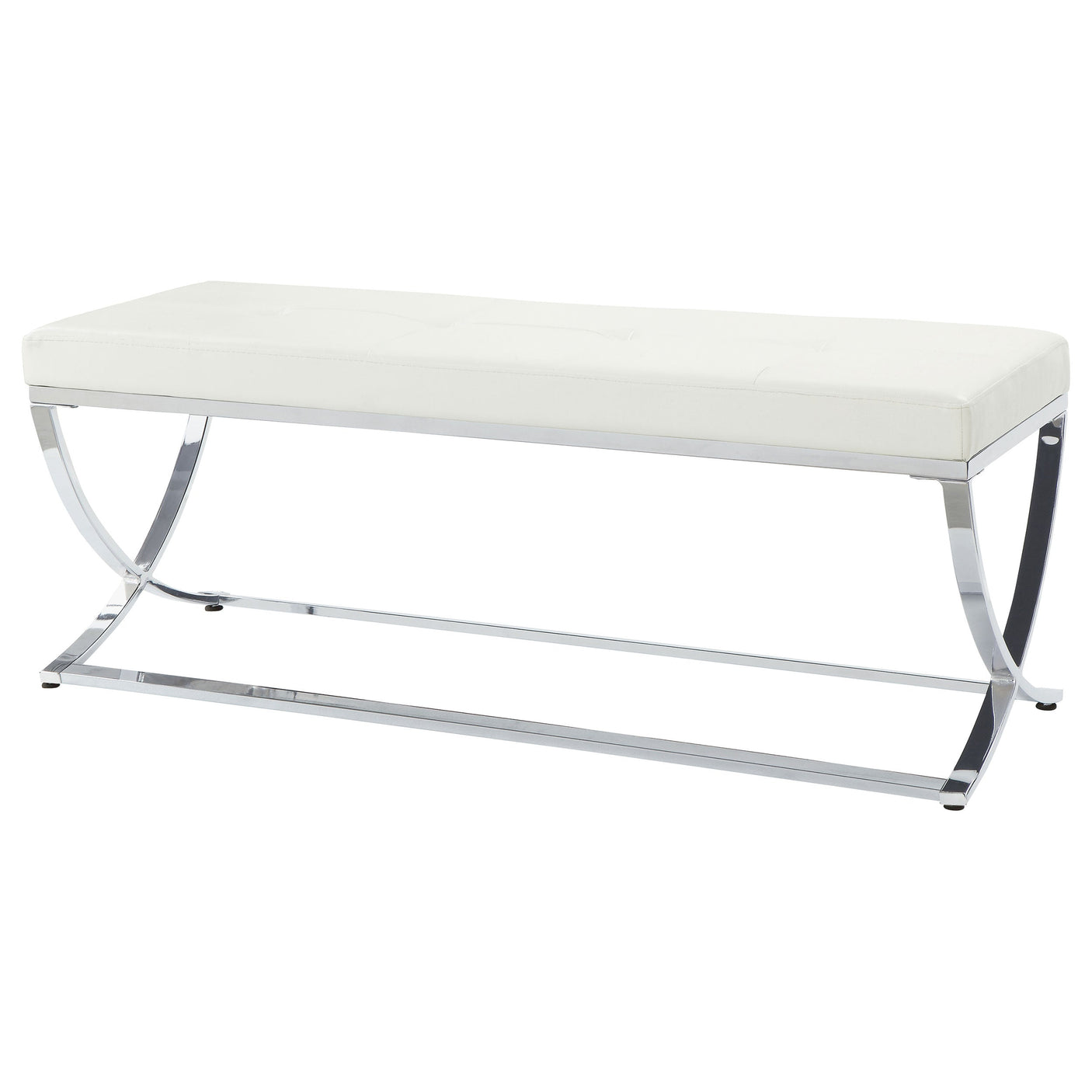 Walton Leatherette Upholstered Tufted Accent Bench