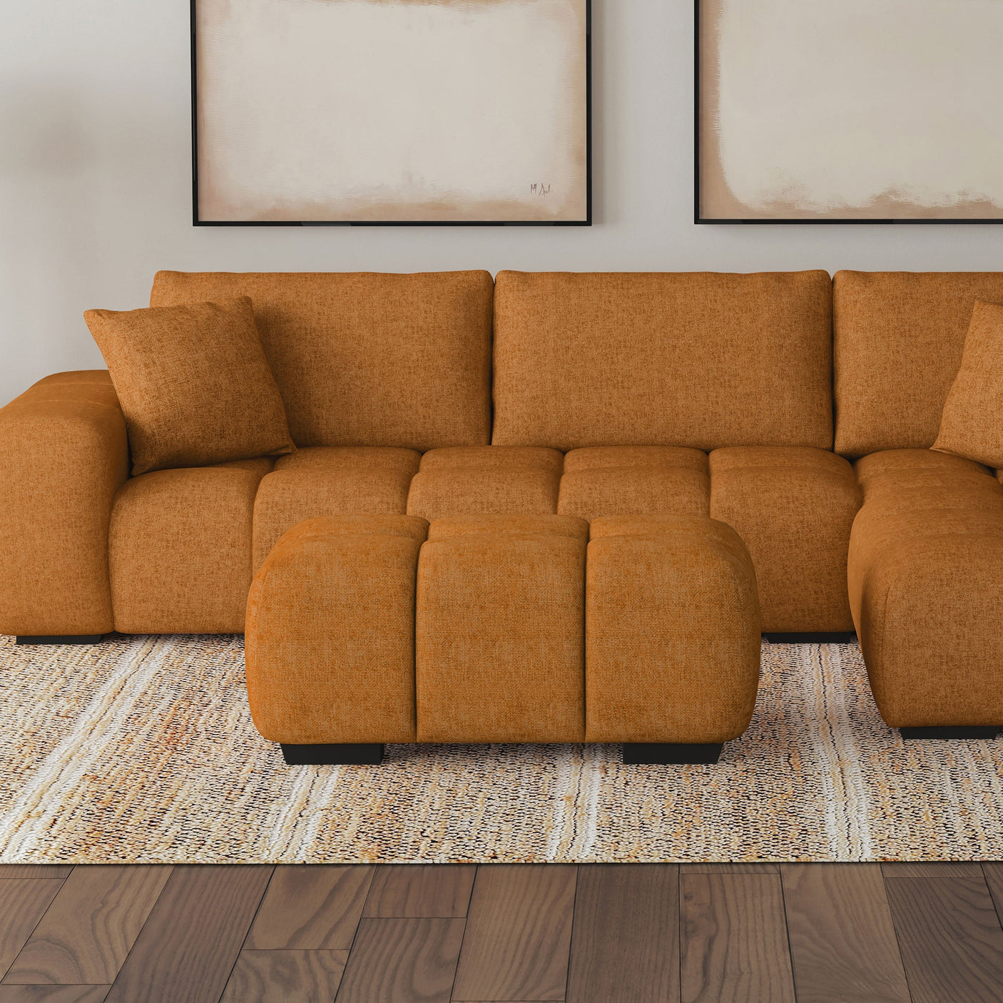 Camacho Rectangular Upholstered Tufted Ottoman