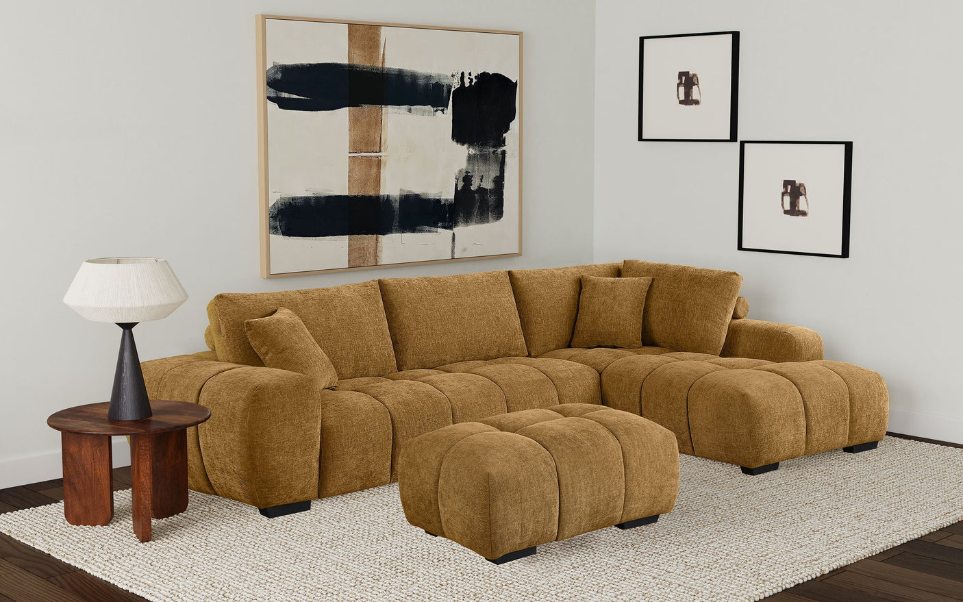 Camacho Rectangular Upholstered Tufted Ottoman