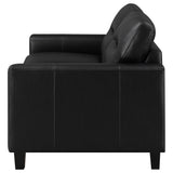 Scotland Faux Leather Upholstered Track Arm Loveseat