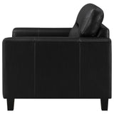 Scotland Faux Leather Upholstered Track Arm Chair