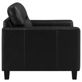 Scotland Faux Leather Upholstered Track Arm Chair