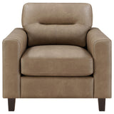 Scotland Faux Leather Upholstered Track Arm Chair