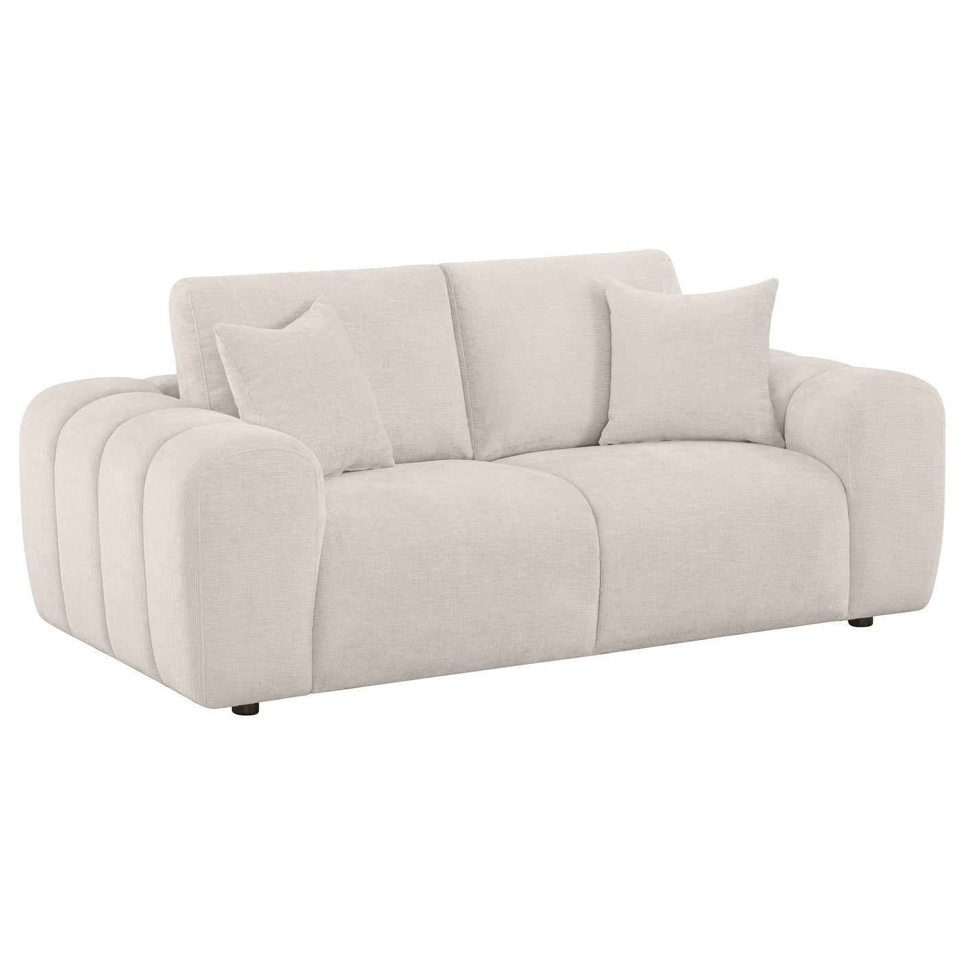 Burnett Chenille Upholstered Wide Arm Loveseat