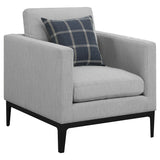 Apperson Upholstered Track Arm Sofa Set Light Grey