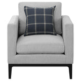 Apperson Upholstered Track Arm Sofa Set Light Grey
