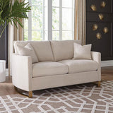 Corliss Upholstered Curved Track Arm Loveseat
