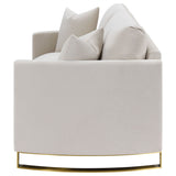 Corliss Upholstered Curved Track Arm Loveseat