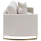 Corliss Upholstered Curved Track Arm Loveseat