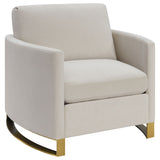Corliss Upholstered Curved Track Arm Chair