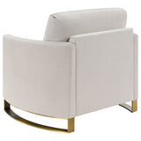 Corliss Upholstered Curved Track Arm Chair