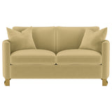 Corliss Upholstered Curved Track Arm Loveseat