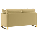 Corliss Upholstered Curved Track Arm Loveseat