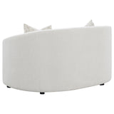 Rainn Boucle Upholstered Sloped Arm Sofa Set Latte