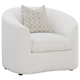 Rainn Boucle Upholstered Sloped Arm Sofa Set Latte