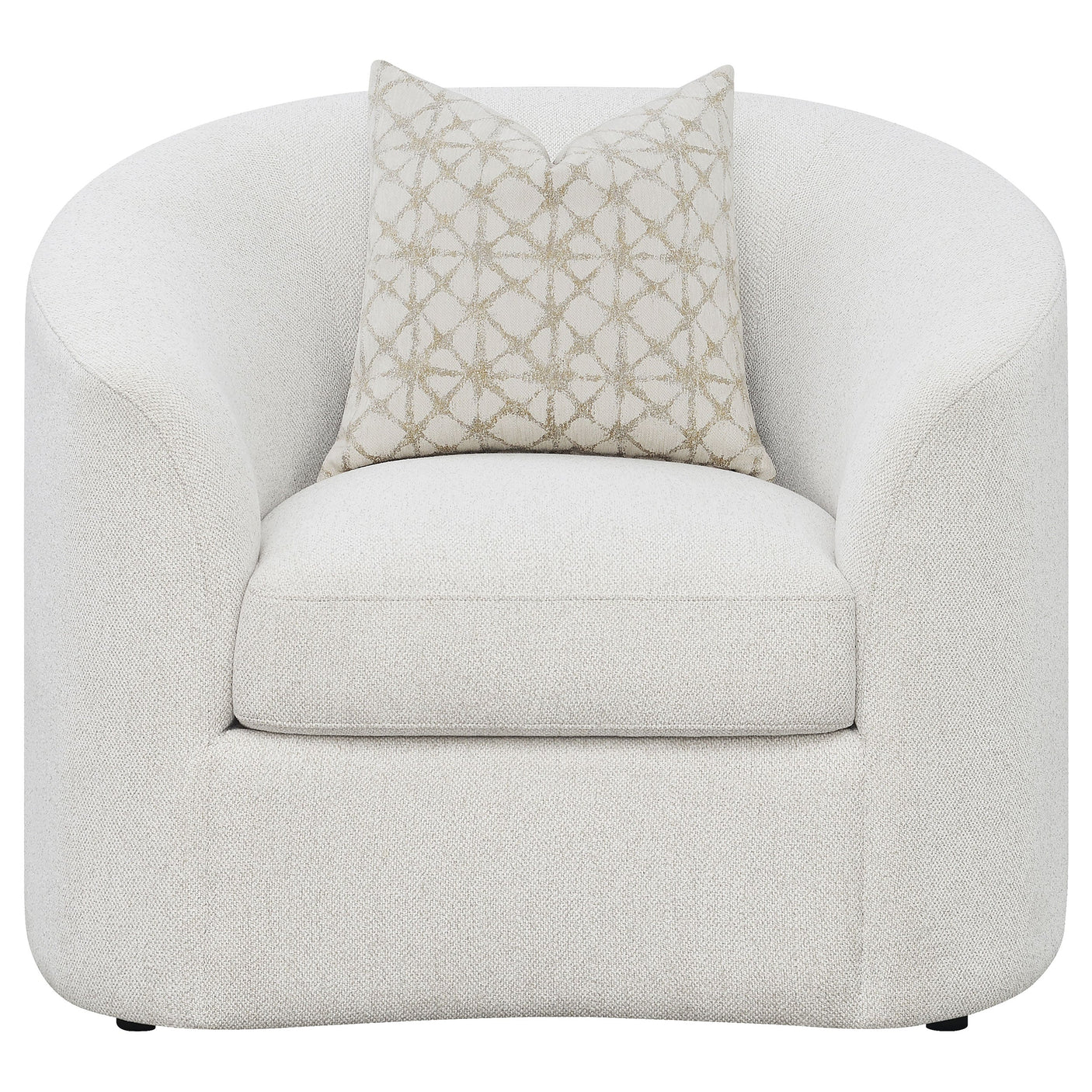 Rainn Boucle Upholstered Sloped Arm Sofa Set Latte