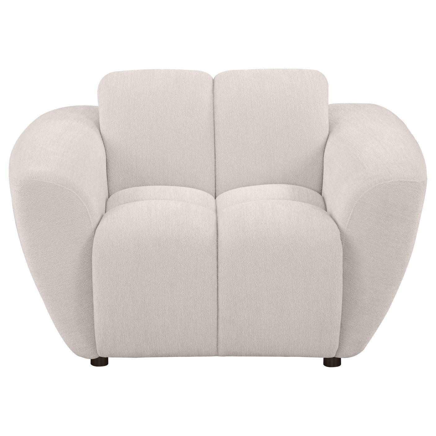 Destino Chenille Upholstered Splayed Arm Accent Chair Greige