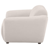 Destino Chenille Upholstered Splayed Arm Accent Chair Greige