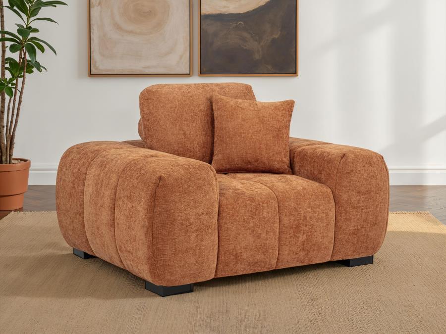 Octavia Upholstered Track Arm Accent Chair