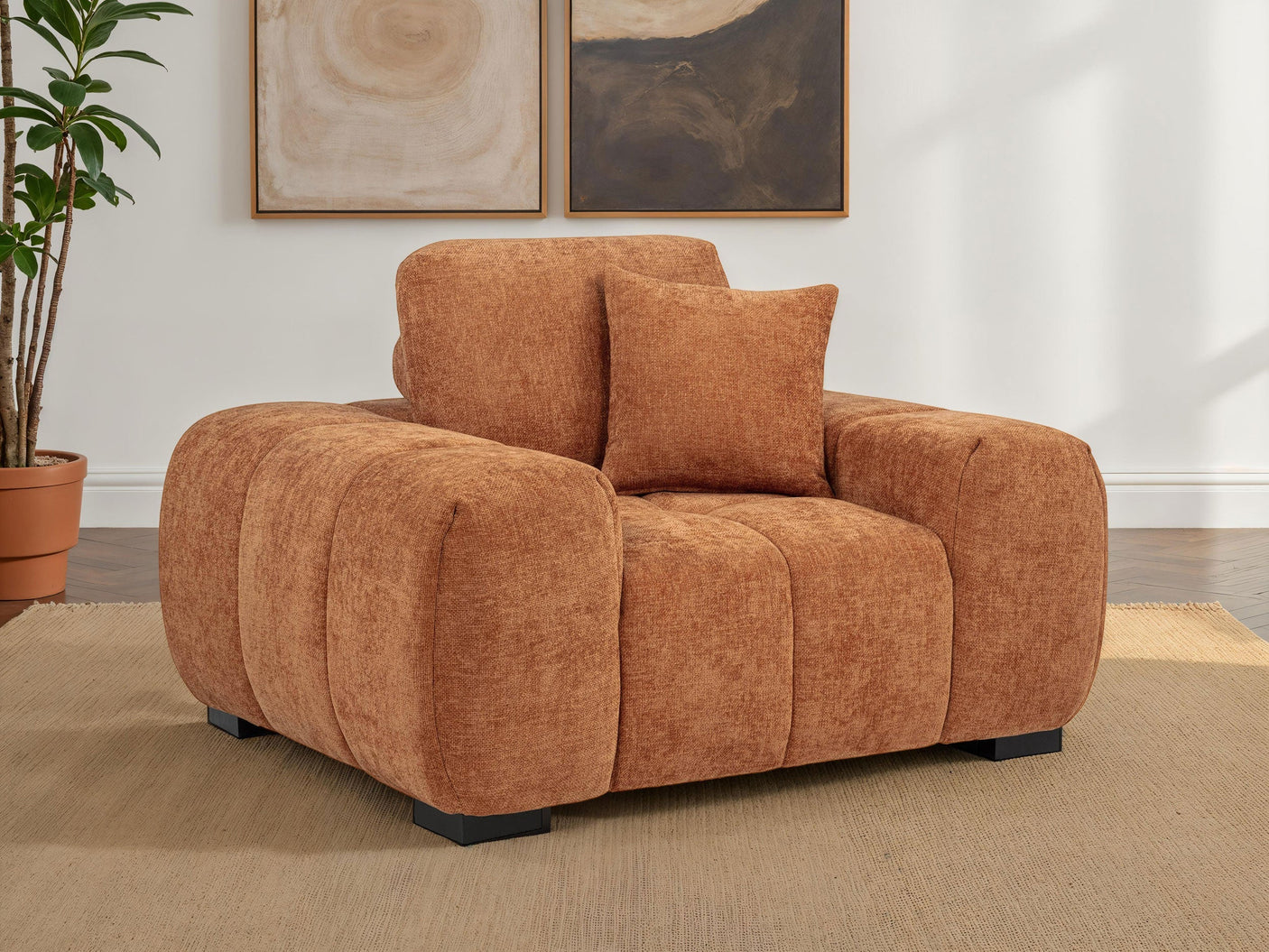 Octavia Upholstered Track Arm Accent Chair