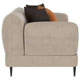 Jade Chenille Upholstered Sculpted Track Arm Loveseat