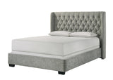 Daphne Queen Bed L.Grey Tweed