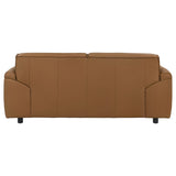 Buxton Top Grain Leather Upholstered Loveseat
