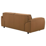 Buxton Top Grain Leather Upholstered Loveseat