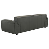 Buxton Top Grain Leather Upholstered Sofa