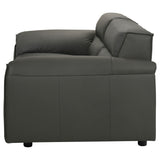 Buxton Top Grain Leather Upholstered Loveseat