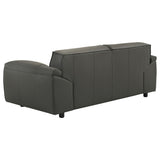 Buxton Top Grain Leather Upholstered Loveseat