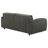 Buxton Top Grain Leather Upholstered Loveseat