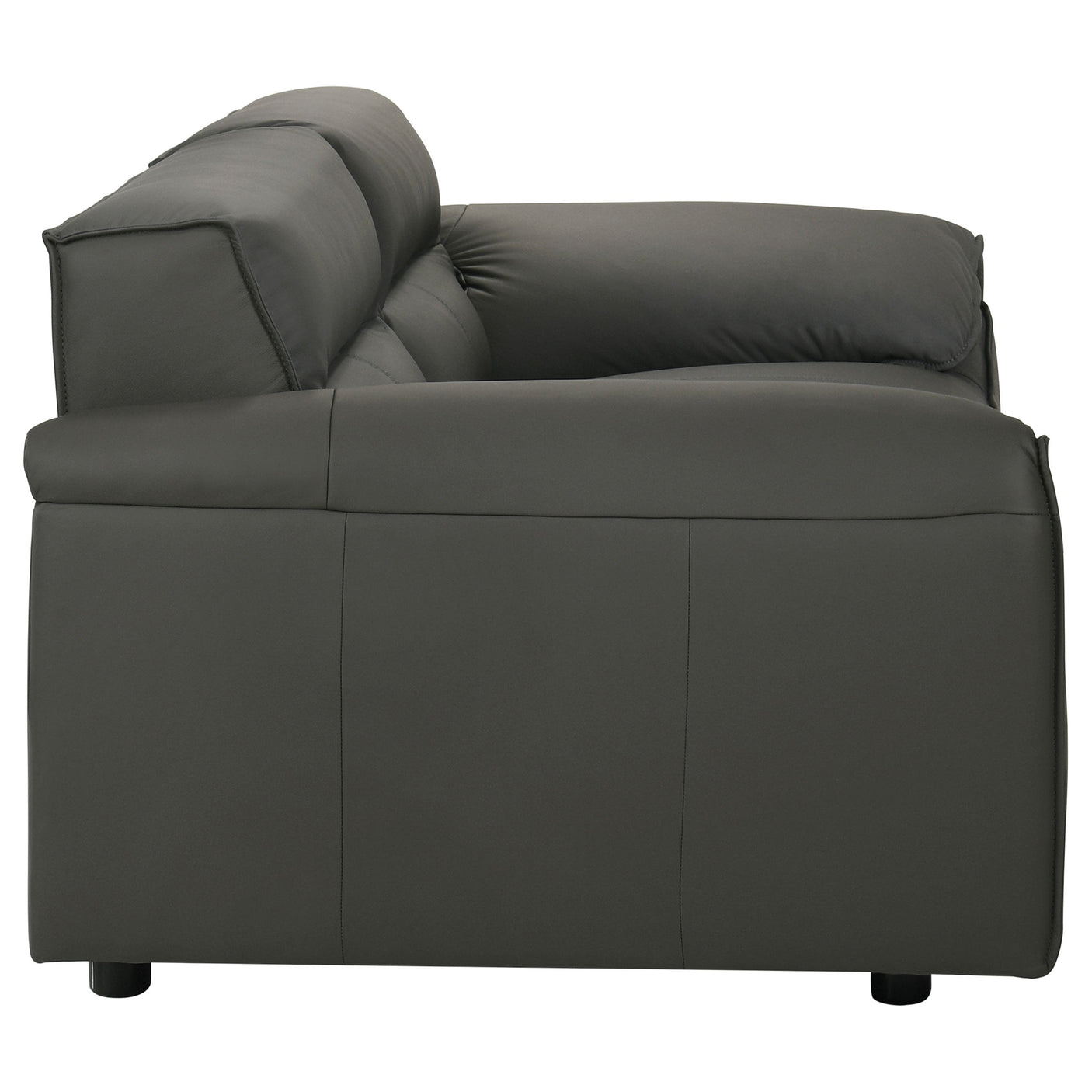 Buxton Top Grain Leather Upholstered Loveseat