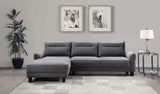 Caspian Upholstered Curved Arm Chaise Sectional Sofa