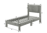 Lucia Bed Light Grey