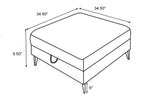 Clint Square Upholstered Tufted Storage Ottoman Aloe