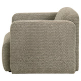 Dorset Fabric Upholstered Round Track Arm Accent Chair