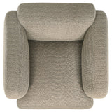 Dorset Fabric Upholstered Round Track Arm Accent Chair